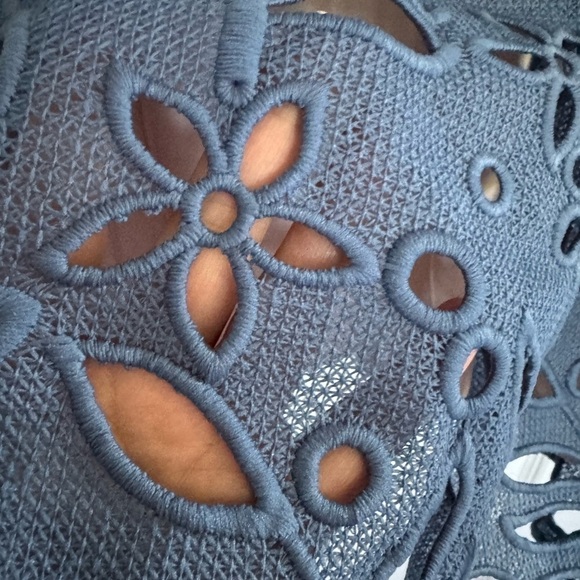 Adrianna Papell Blue fit and flare. Ptp 18” lenght 39”Fully lined - Picture 5 of 11